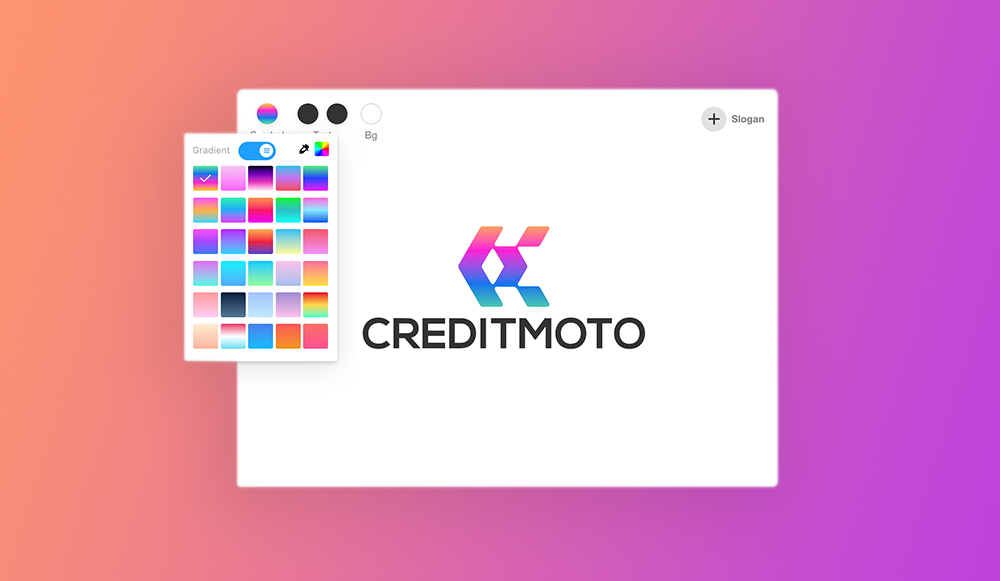 How to add gradient color to your logo